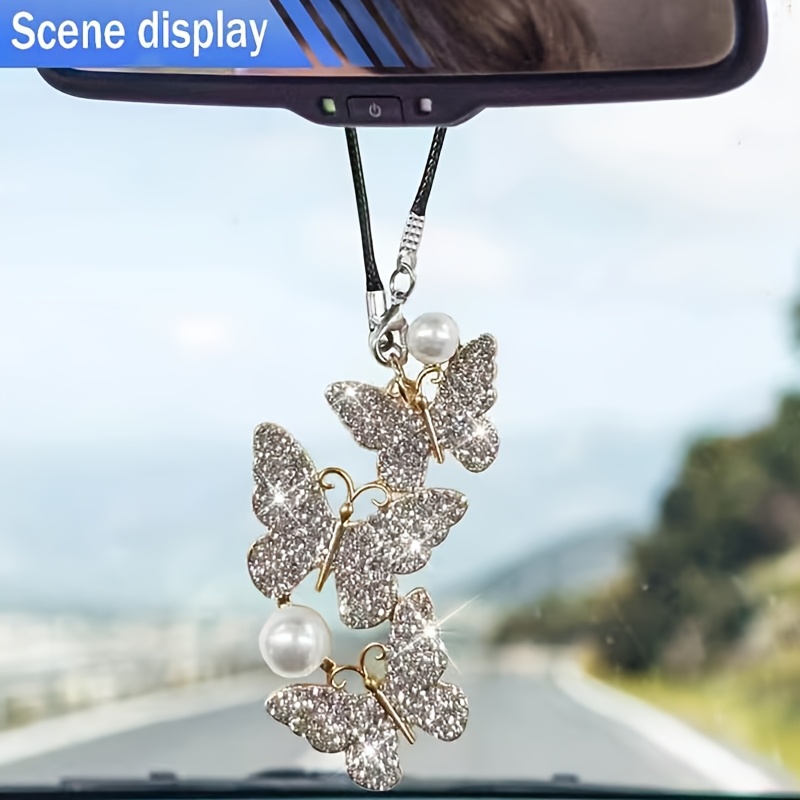 Car Accessories Mirror Hanging - Ciondolo Decorativo a Forma di Farfalla