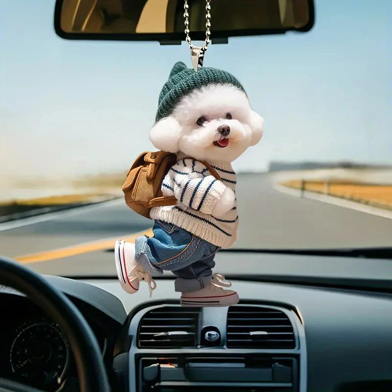 Car Accessories Mirror Hanging - Creativo cucciolo uomo zaino specchietti retrovisori