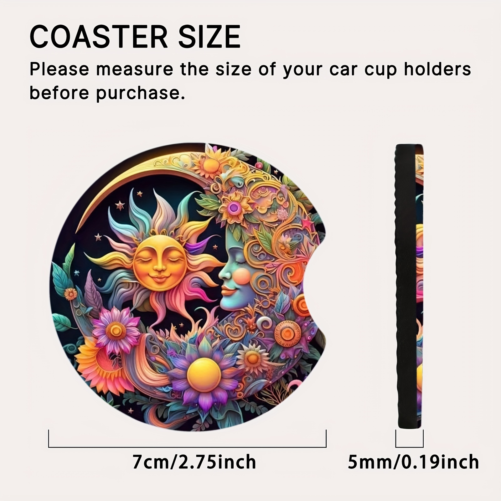 2Pc Color Sun With Moon Foam C - Car Accessories Useful recensione e prezzo