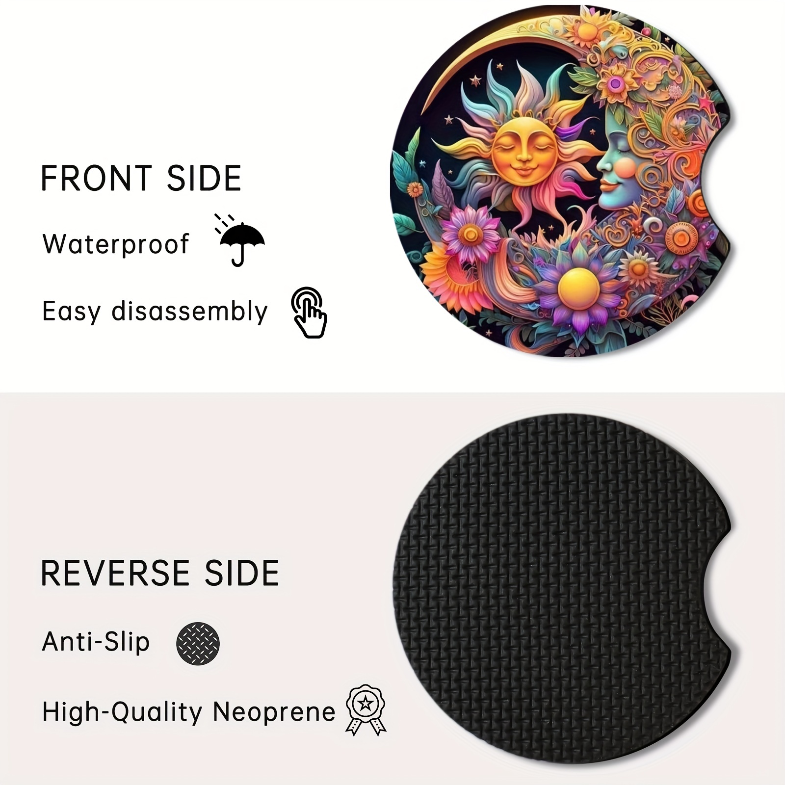 2Pc Color Sun With Moon Foam C - Car Accessories Useful recensione e prezzo